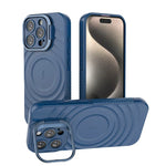 Matte Ripple Armor MagSafe Case with Foldable Stand for iPhone 16 Series