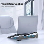 Ergonomic Aluminum Laptop Stand with Cooling Ventilation