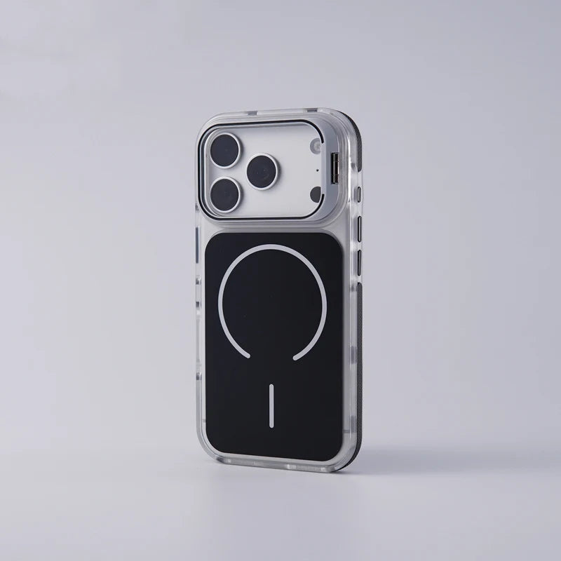iPhone 17 Series Anti-Fall MagSafe Case with Metal Camera Frame & Stand