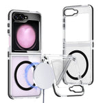 Transparent Magnetic Case with Wireless Charging Attachment Point for Samsung Galaxy Z Flip 5