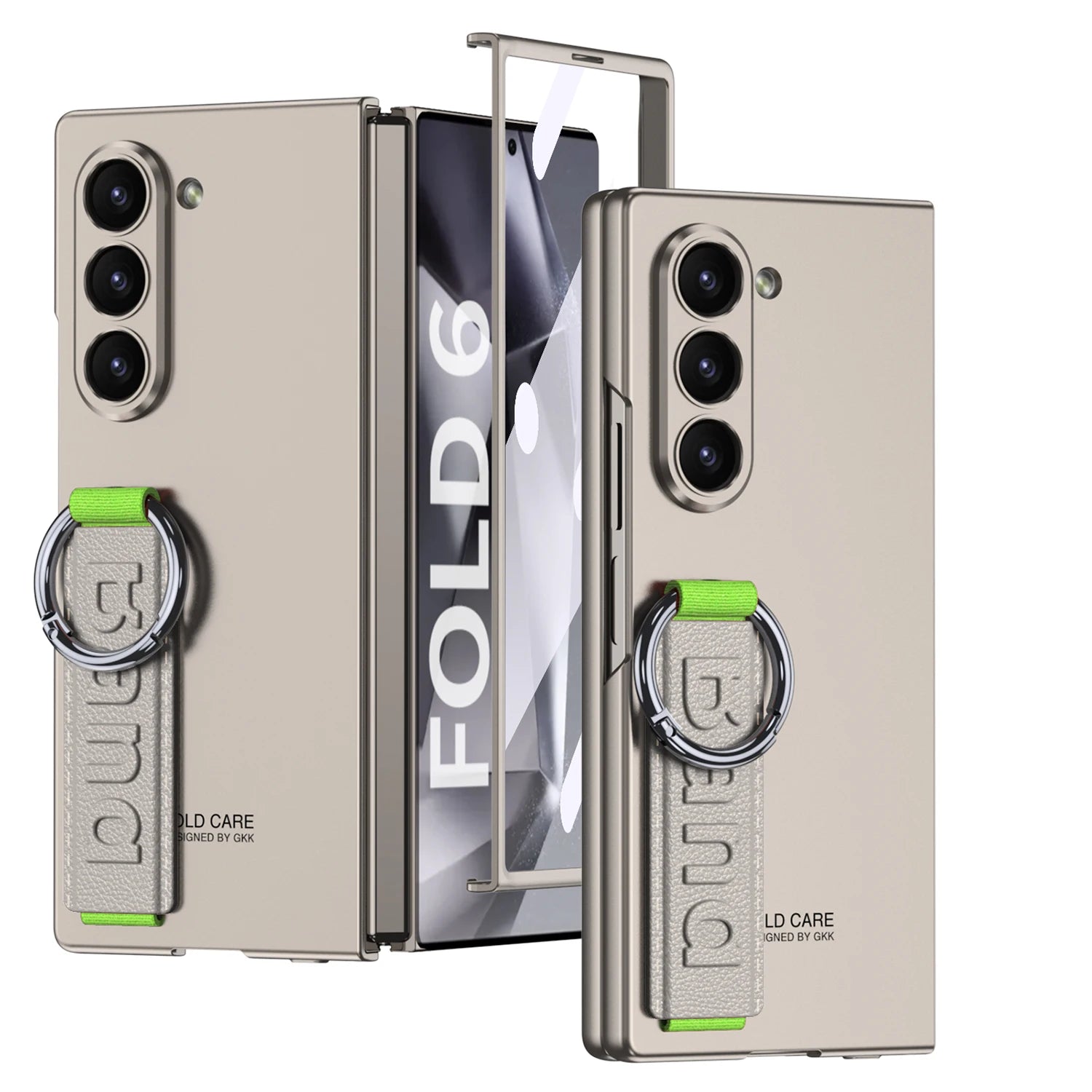 Shockproof Hard PC Case with Wrist Strap Ring for Samsung Galaxy Z Fold 6