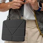 Folding Stand Case with Clear Back and Shoulder Strap for iPad (11th Generation)