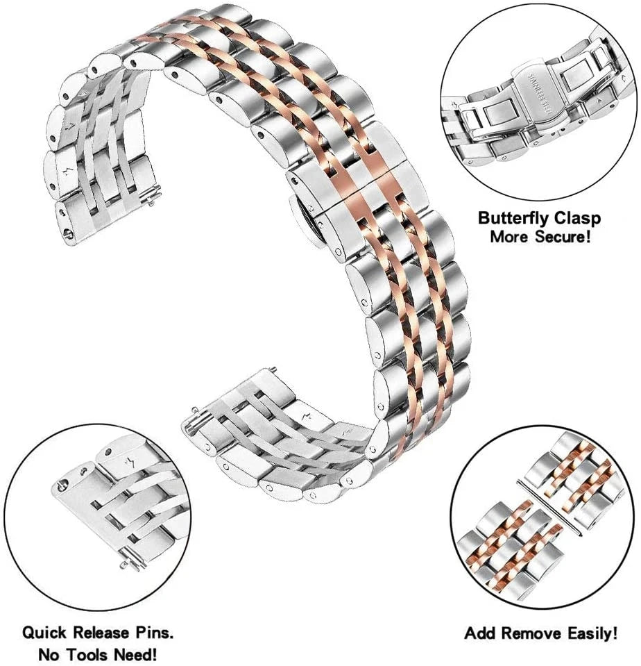 Stainless Steel Watch Band for Samsung Galaxy Watch 6 & Galaxy Watch 6 Classic