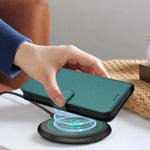 iPhone 16 Series Book-Style Leather Case with Wallet Function