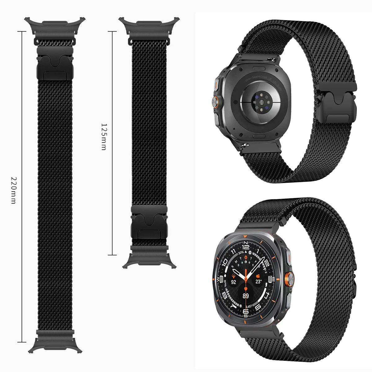 No Gaps Magnetic Milanese Strap for Samsung Galaxy Watch Ultra and Samsung Galaxy Watch Ultra (2025)