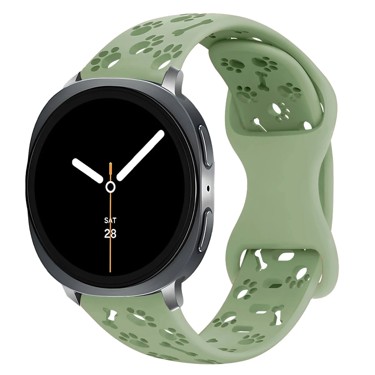 Paw Print Perforated Silicone Band for Samsung Galaxy Watch 8 and Watch 8 Classic