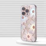 Transparent Laser-Cut Floral MagSafe Case with Raised Lens Ring for iPhone 16 Series