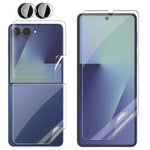 Clear Front and Back Screen Protector with Camera Lens Cover for Samsung Galaxy Z Flip 7