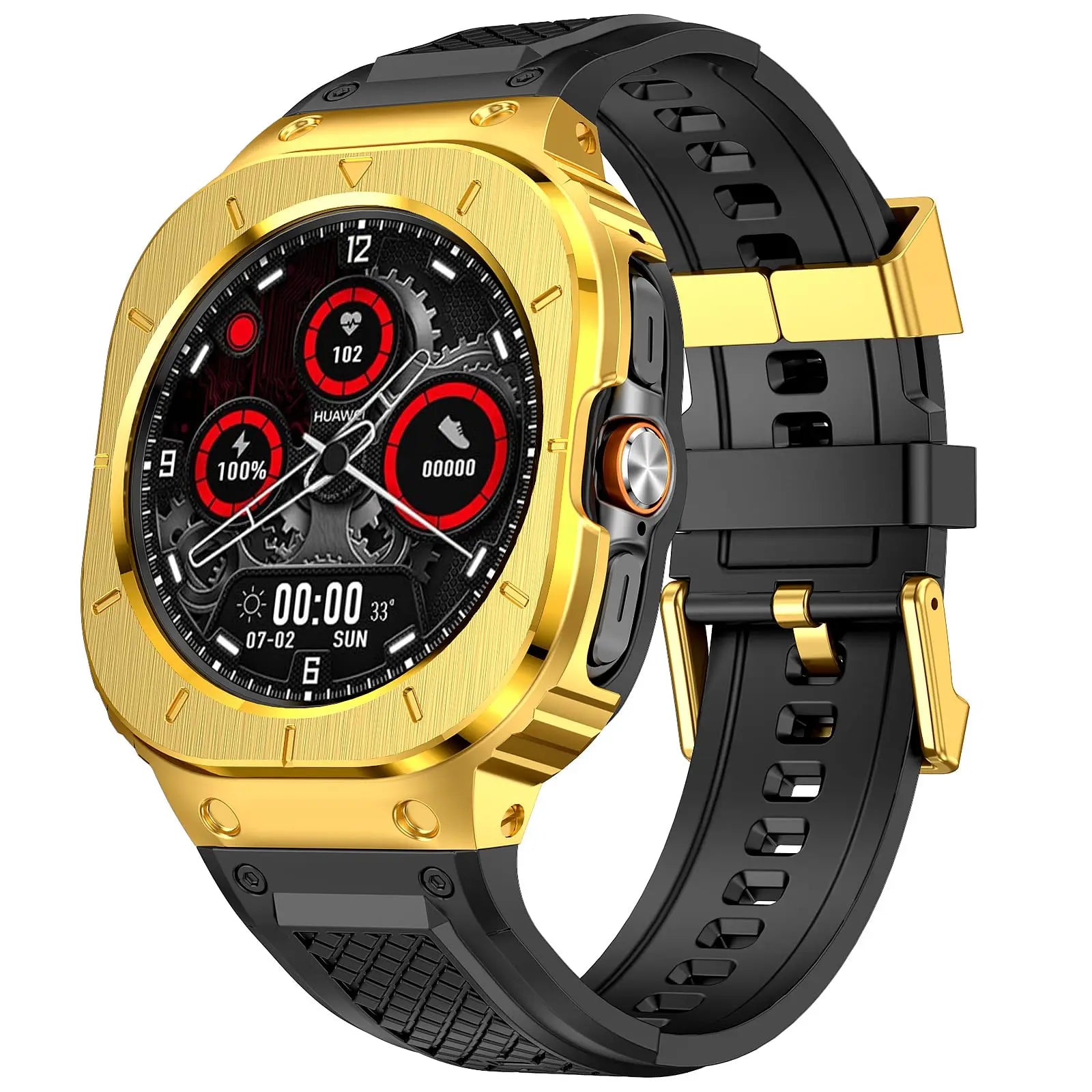 Samsung Galaxy Watch Ultra Protective Metal Case with Rubber Band