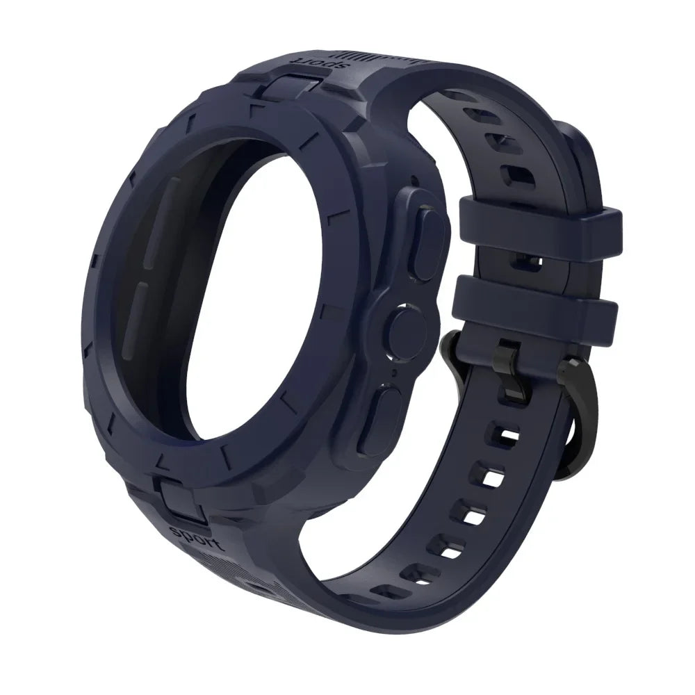 Breathable Silicone Strap with Protective Case for Samsung Galaxy Watch Ultra