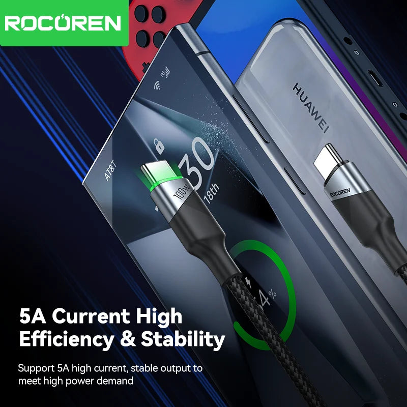 Rocoren 100W USB-C Fast Charge Cable