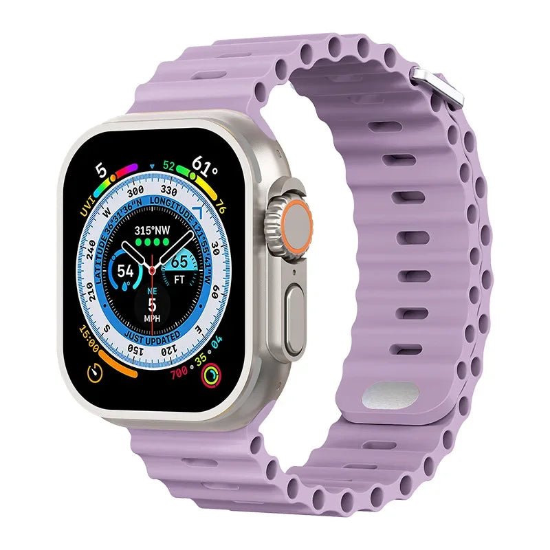 Soft-Touch Ocean Silicone Sport Band for Apple Watch
