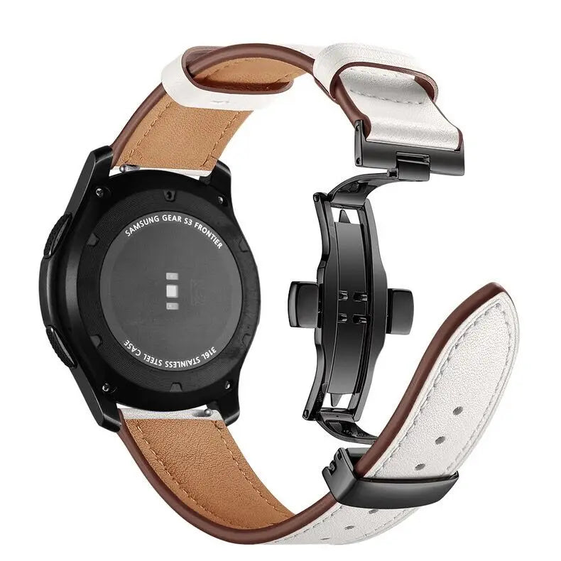 Luxury Leather Strap with Metal Buckle for Samsung Galaxy Watch 8 & Galaxy Watch 8 Classic