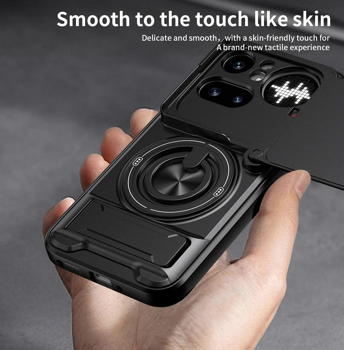 Nothing Phone 4a Pro Hard Shell Magnetic Case with Lens Slide Cover