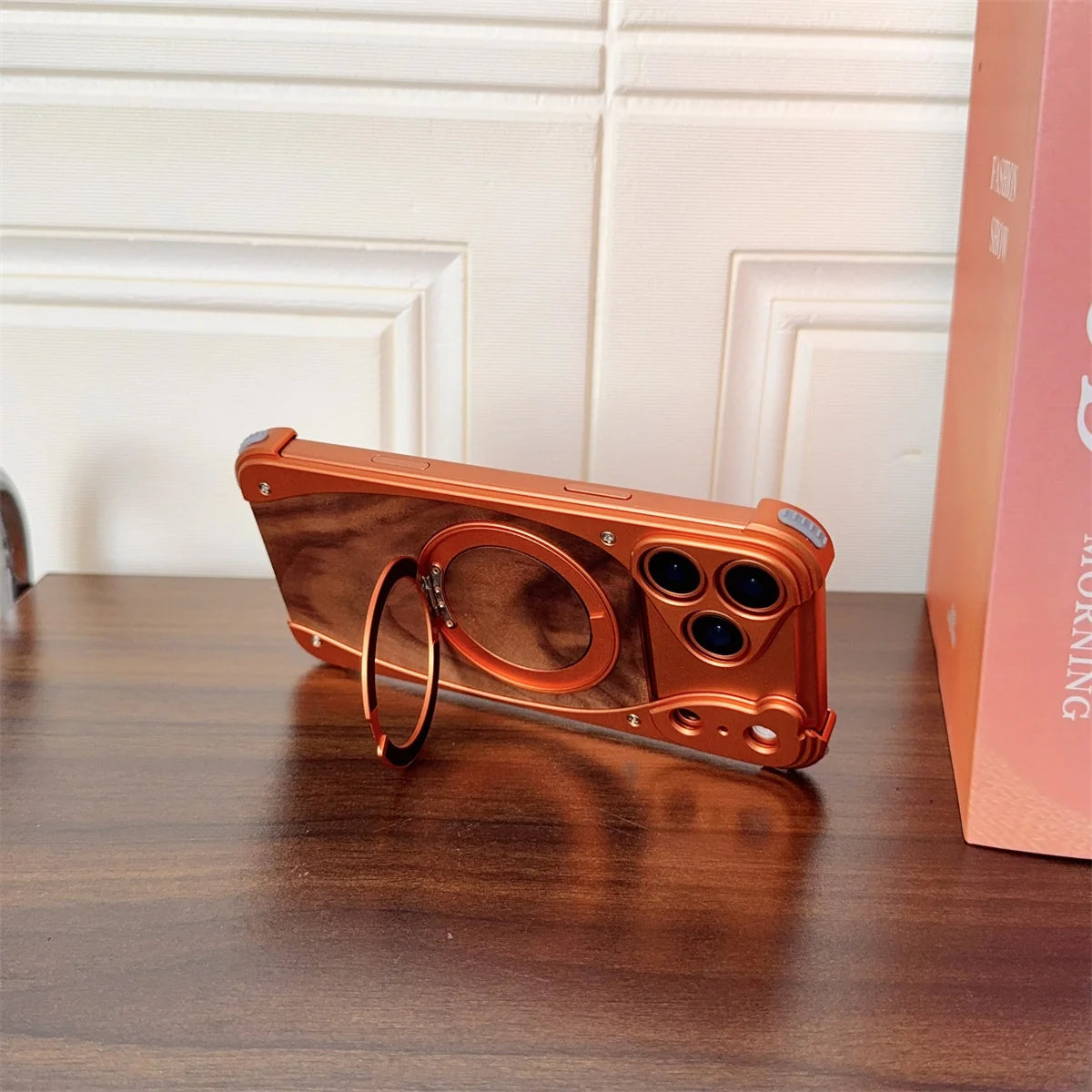 Walnut Wood & Aluminum MagSafe Case for iPhone 17 Pro / Pro Max