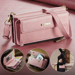 Leather Crossbody Wallet Case with Detachable Wrist Lanyard for iPhone 18 Series