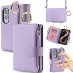 Leather Crossbody Wallet Case with Adjustable Strap for Samsung Galaxy Z Fold 8
