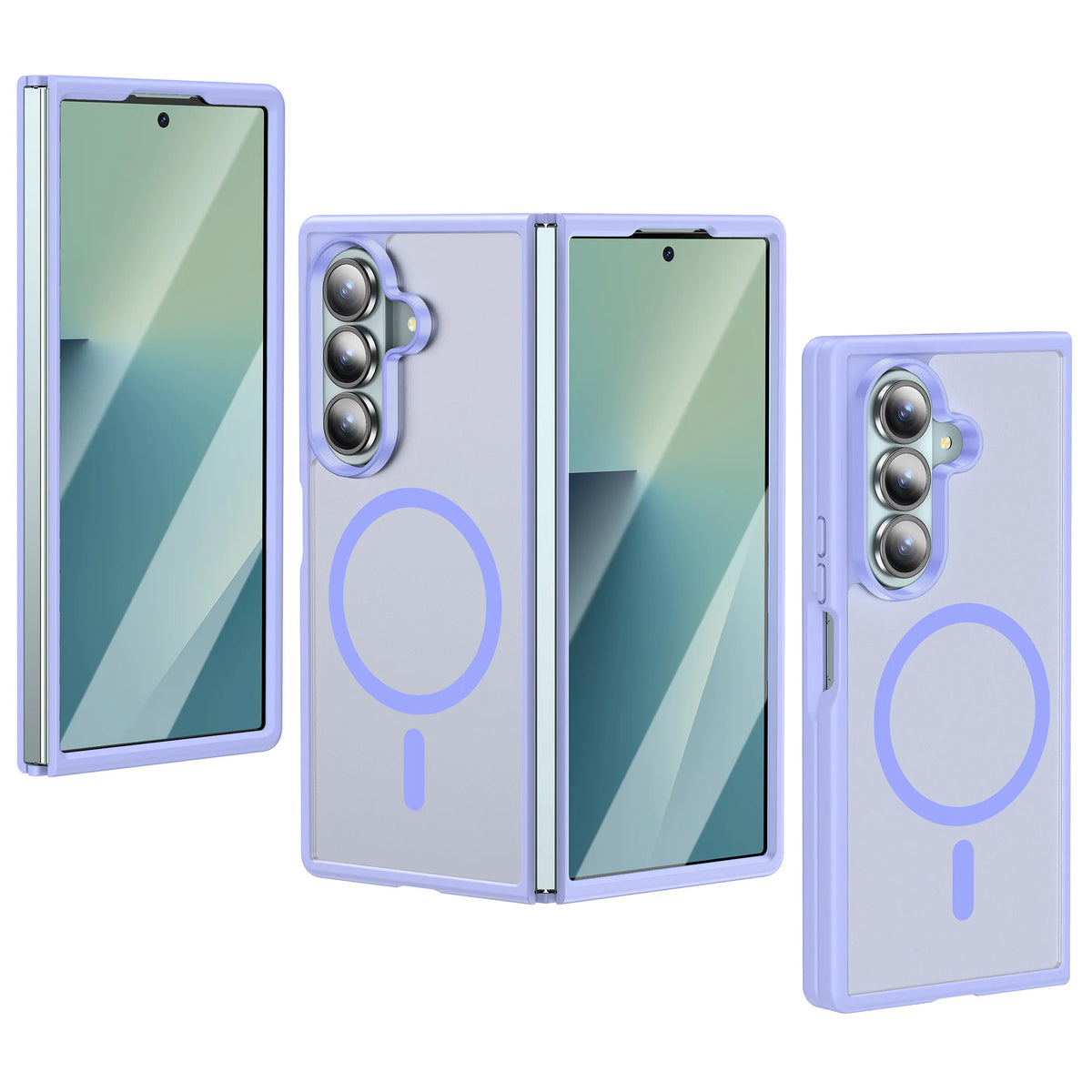 Translucent Matte Magnetic Case with Raised Camera Protection for Samsung Galaxy Z Fold 8 Ultra