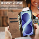 Premium Retro Leather Wallet Case for Samsung Galaxy Z Fold 8 Ultra