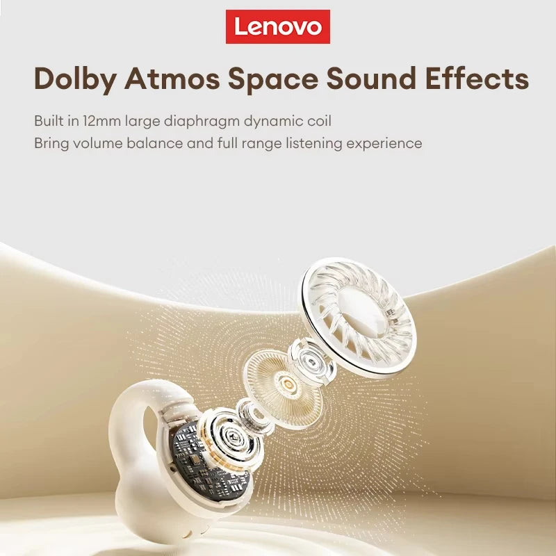 Lenovo LP25 Bluetooth 5.4  Earclip Earbuds