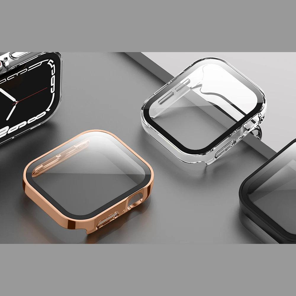 Apple Watch Series 11 Screen Protector Case with Tempered Glass