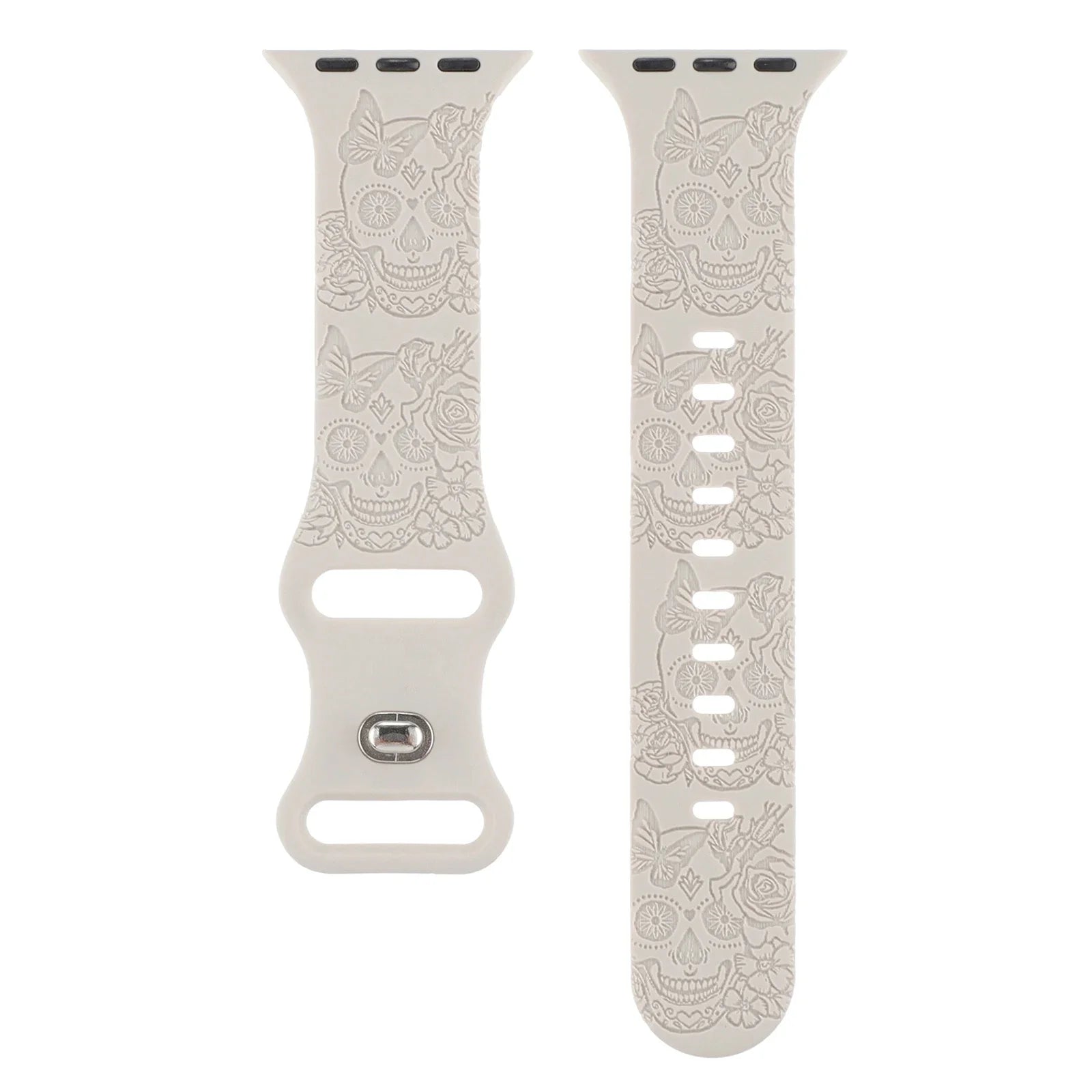 Skull Engraved Silicone Band for Apple Watch