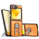 Military-Grade Protective Case with 360° Rotating Ring Stand for Samsung Galaxy Z Flip 6