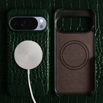 Crocodile Textured Magnetic Leather Case for Google Pixel 9 Series