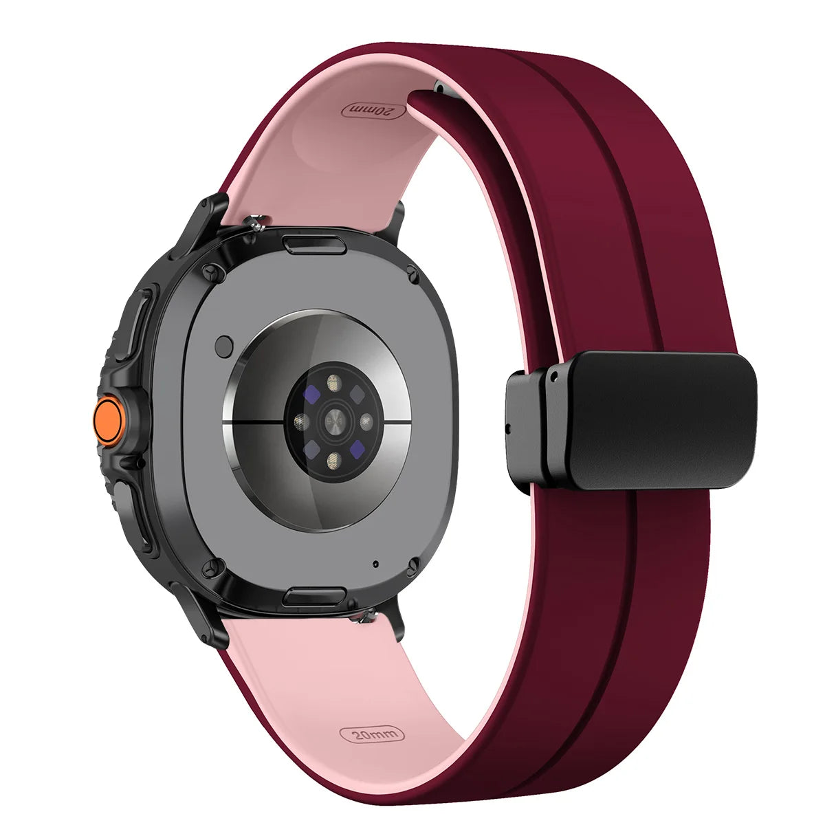 Silicone Magnetic Buckle Strap for Samsung Galaxy Watch 8 /  Galaxy Watch 8 Classic