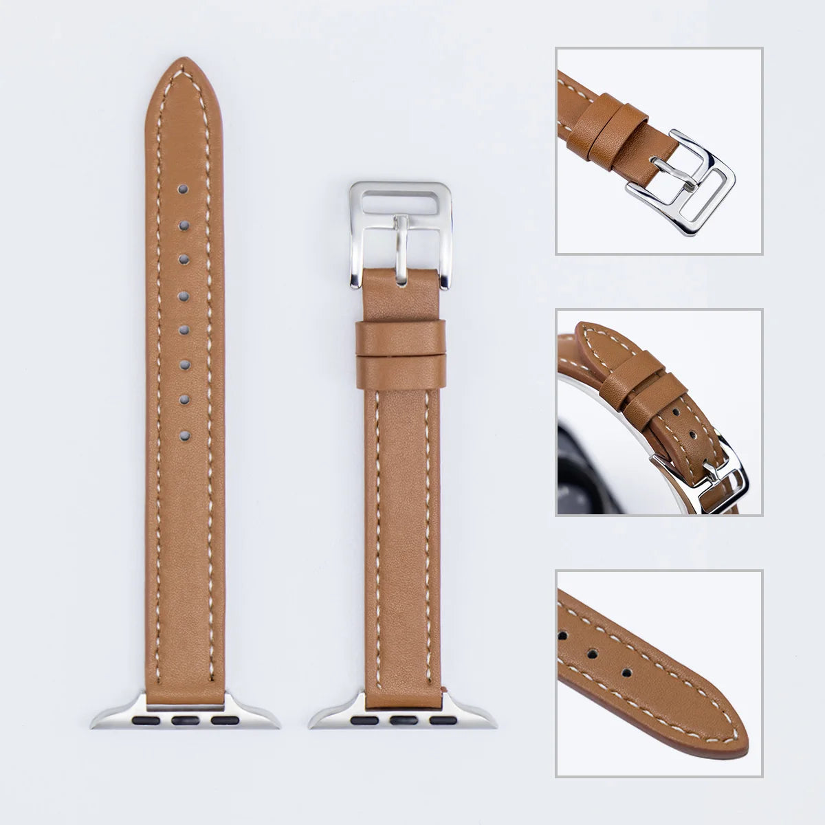 Elegant Slim Leather Strap for Apple Watch
