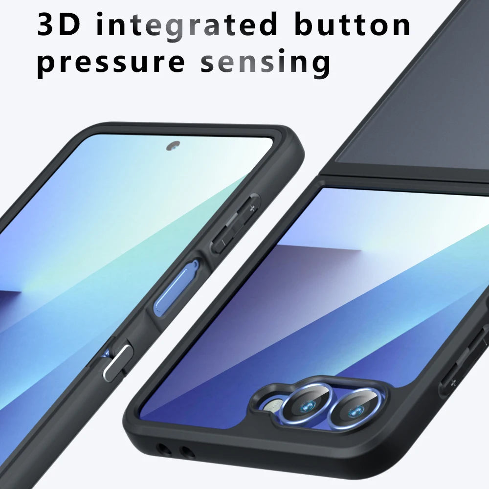 Airbag Shockproof TPU+PC Clear Matte Case for Samsung Galaxy Z Flip 7