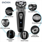 ENCHEN Blackstone USB-C Rechargeable Electric Shaver with 3D Rotary Blades