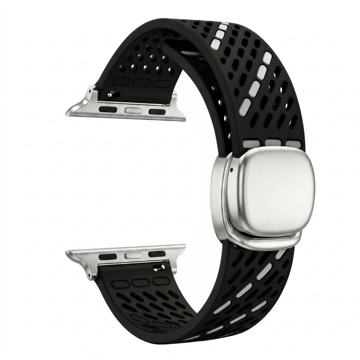 Perforated Silicone Band with Magnetic Buckle for Apple Watch