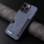 Vintage-Style Leather Wallet Case for iPhone 15 Series