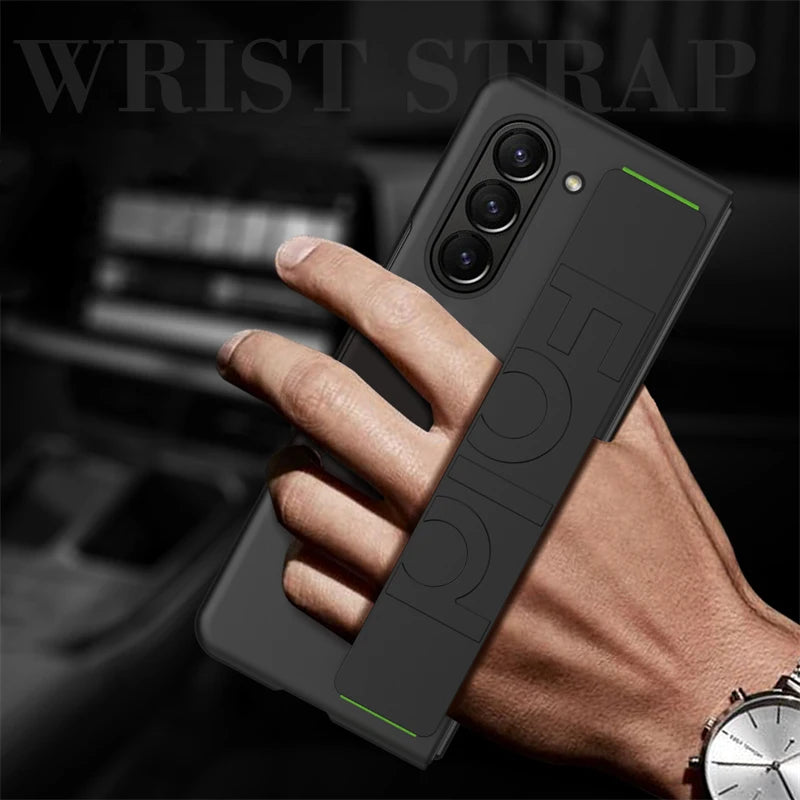Protective Hard PC Shell with Elastic Wristband for Samsung Galaxy Z Fold 5