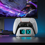 PlayStation DualSense Controller Docking Station with Alarm Clock Display