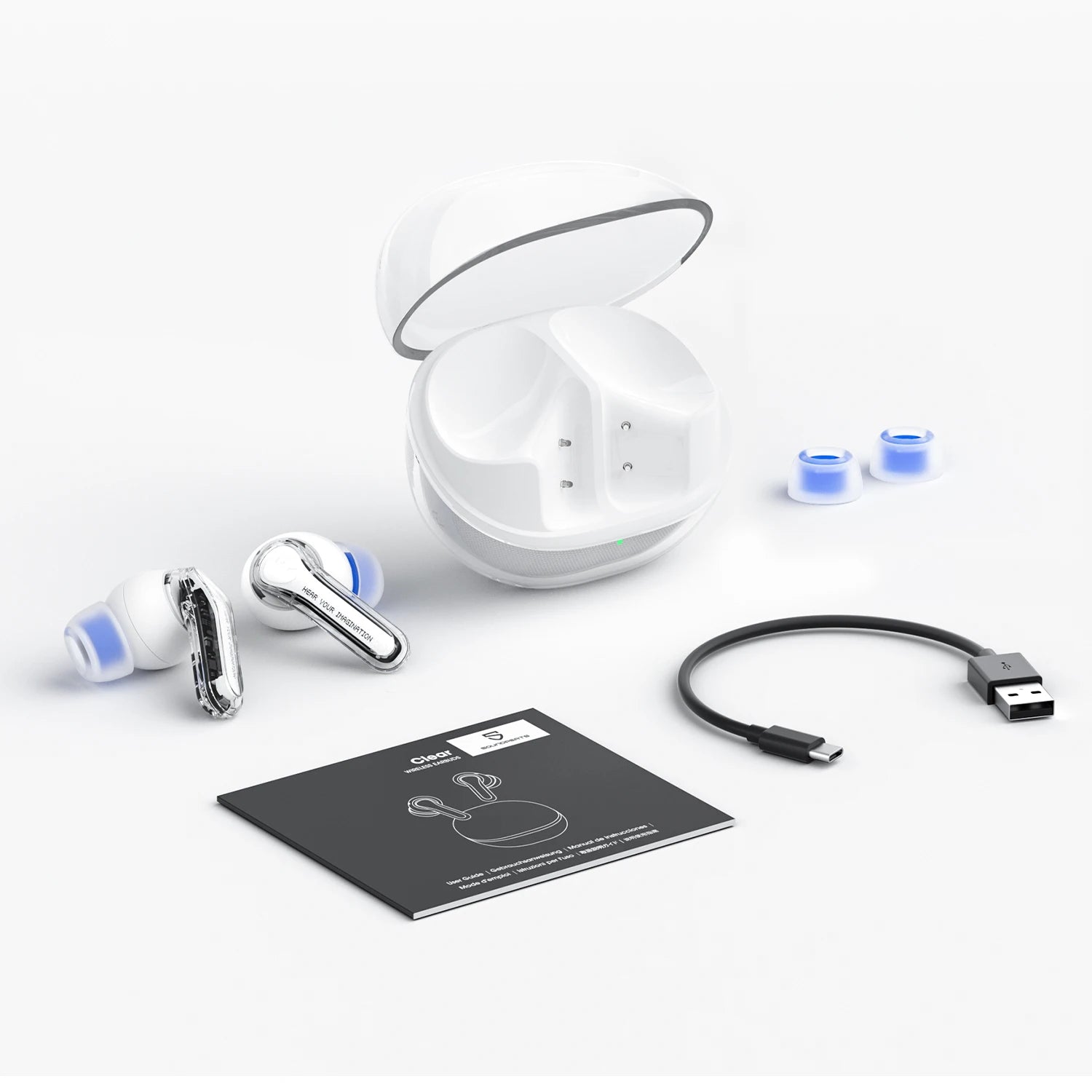 SoundPEATS Clear Transparent Series Wireless Earbuds