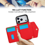 Premium Leather Crossbody Wallet Case for iPhone 17 Series