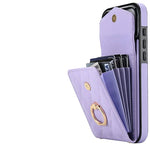Premium Leather Wallet Case with Ring and Lanyard for iPhone 17 Series