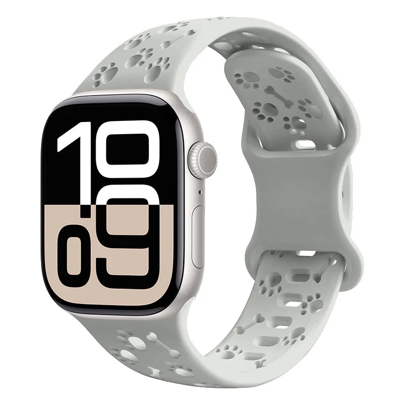 Engraved Silicone Sport Strap for Apple Watch