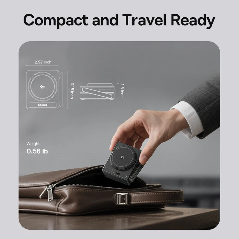 Baseus PicoGo AF21 Qi2.2 25W 3-in-1 Magnetic Wireless Charging Station