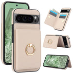 Google Pixel 9 Series Leather Case with Card Holder and Kickstand
