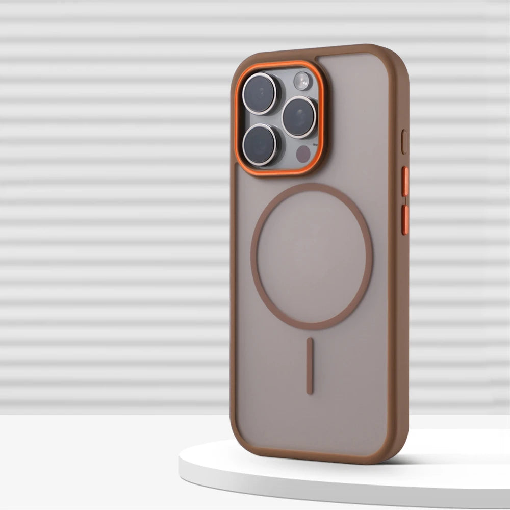 Shockproof Matte Translucent MagSafe Case for iPhone 16 Series