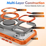Matte Anti-Drop MagSafe Case with 360° Rotatable Ring Kickstand for iPhone 18 Series
