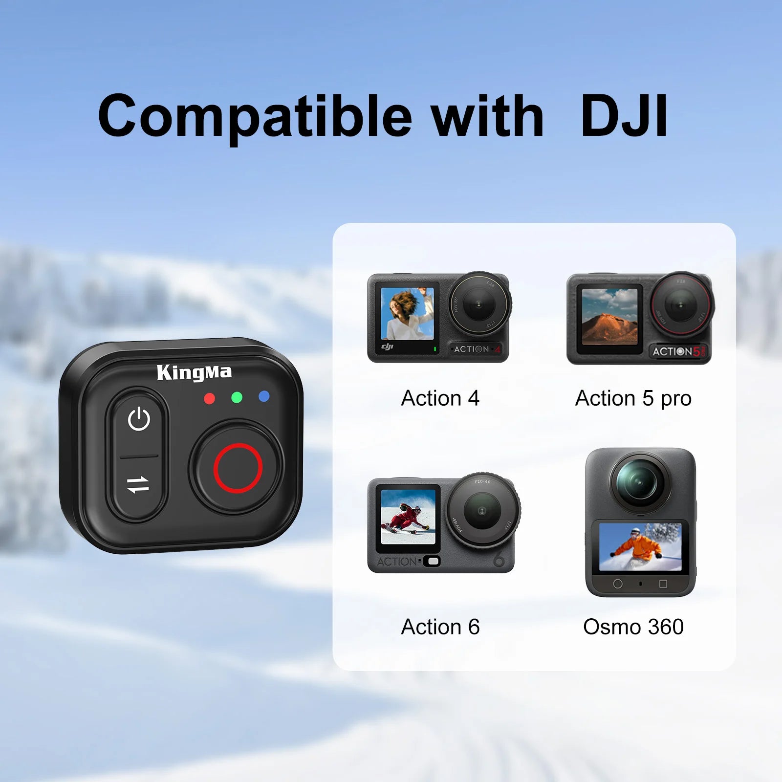 KingMa Bluetooth Wrist Remote Controller for DJI Action Cameras