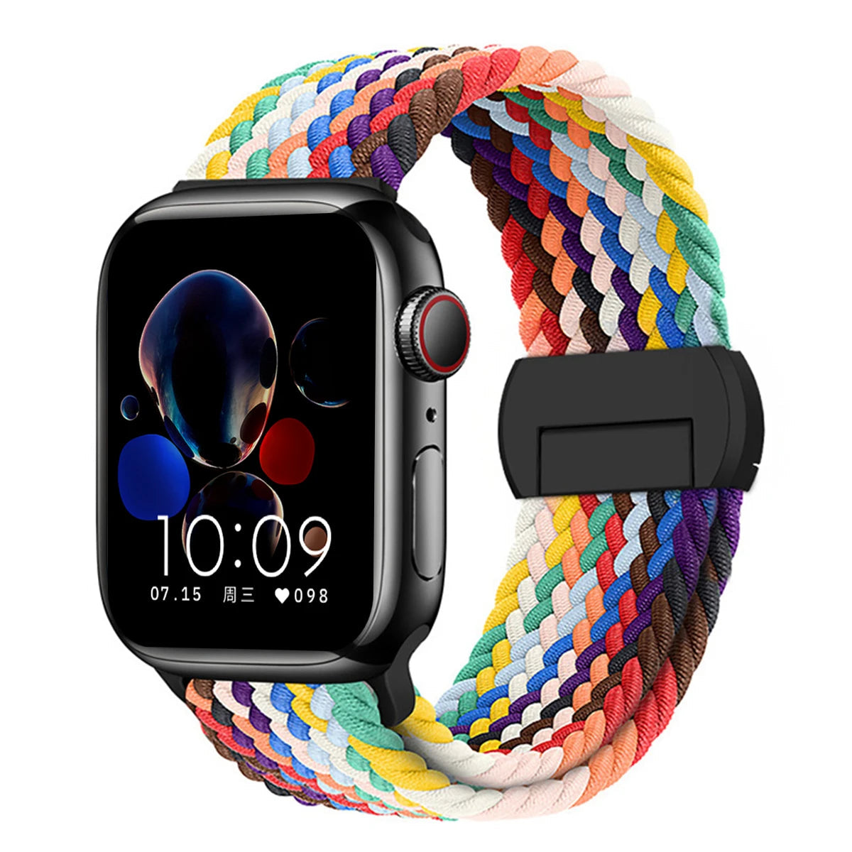 Stretchable Braided Solo Loop with Magnetic Closure for Apple Watch