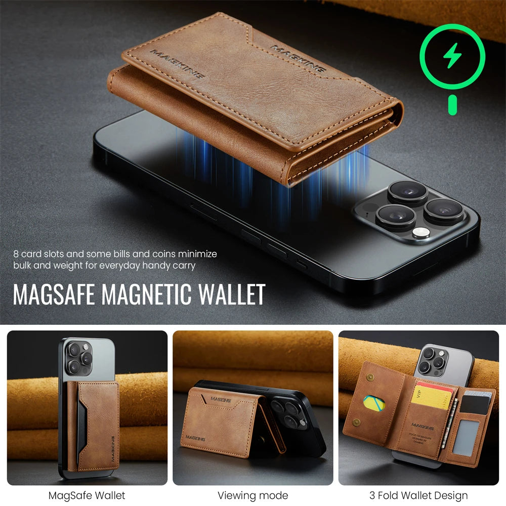 Fashionable Strong Magnetic Leather Wallet