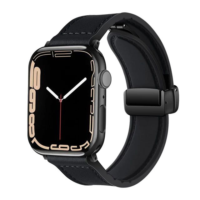 Genuine Leather Magnetic Bracelet Band for Apple Watch