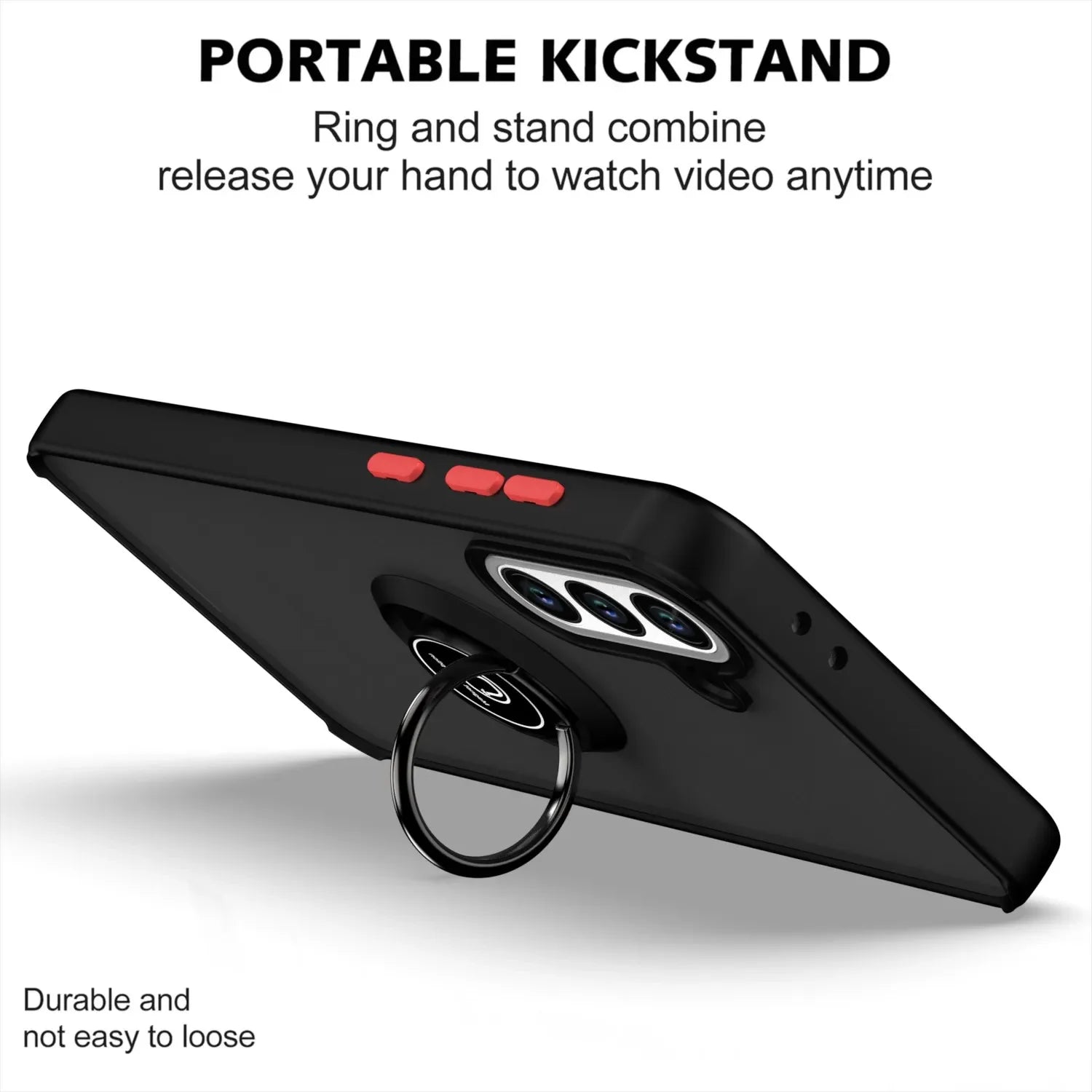 Shockproof Armor Matte Magnetic Case with Ring Stand for Samsung Galaxy A36