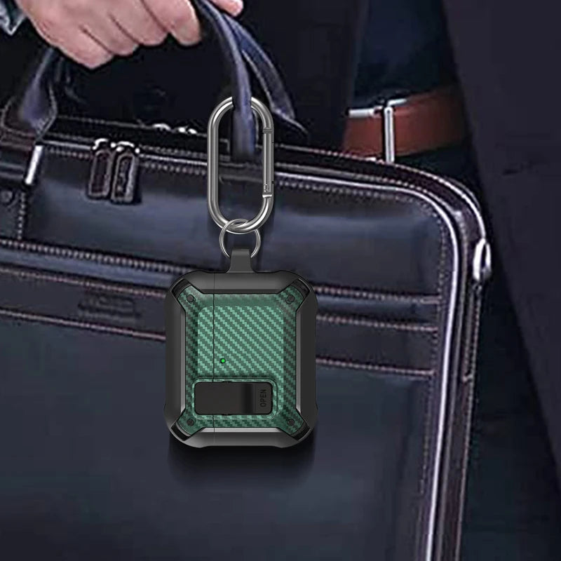 Luxury Carbon Fiber Texture Earphone Case for AirPods Pro